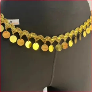 Black Gypsy Leggings with Gold Medallions