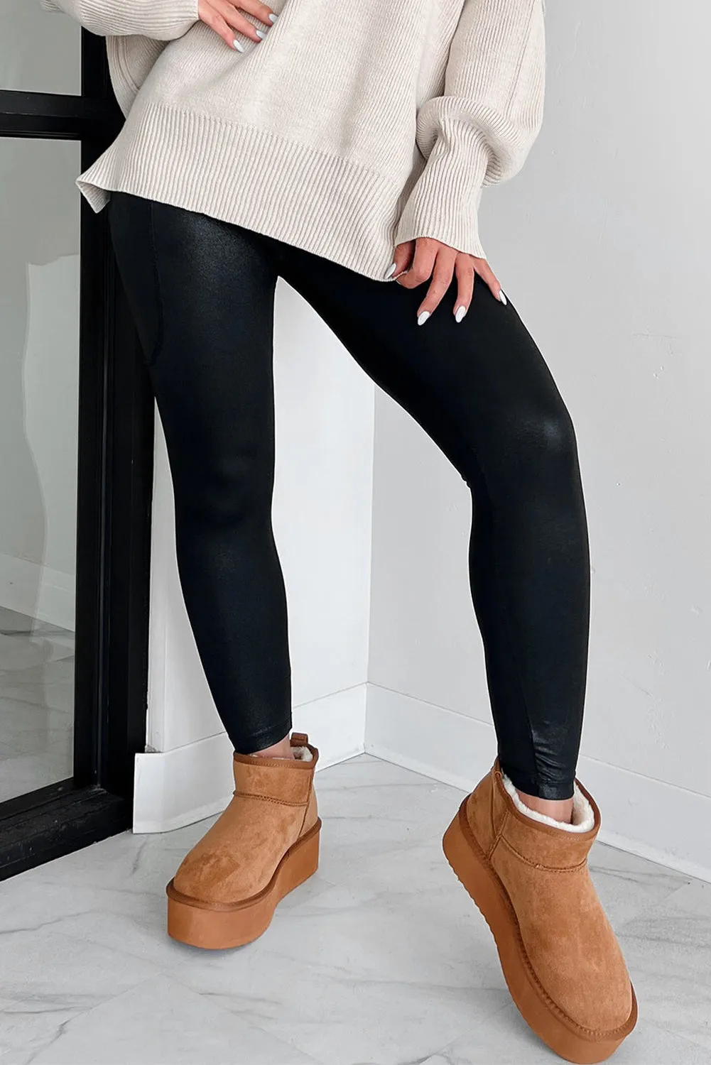 Black High Waist Pocketed Leggings