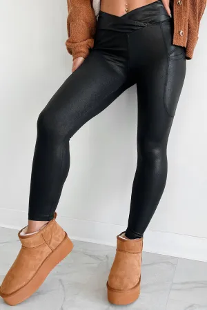 Black High Waist Pocketed Leggings