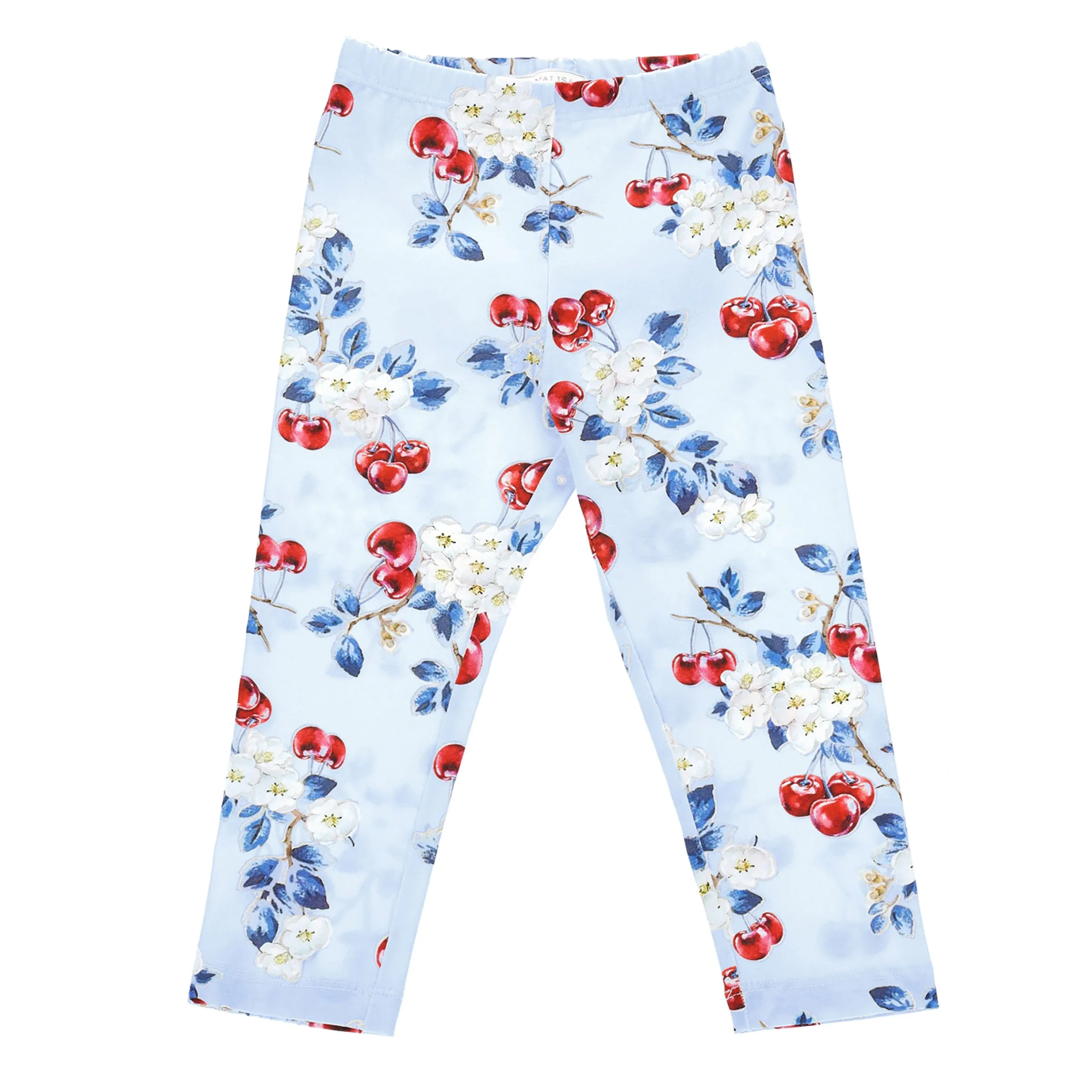 Blue All Over Cherry Print Leggings