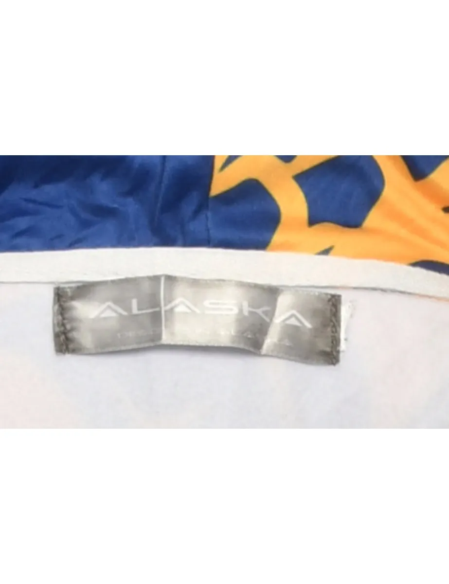 Blue Blades Printed Hoodie - L