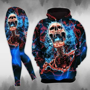 Blue Thunder Skeleton Combo Hoodie and Leggings