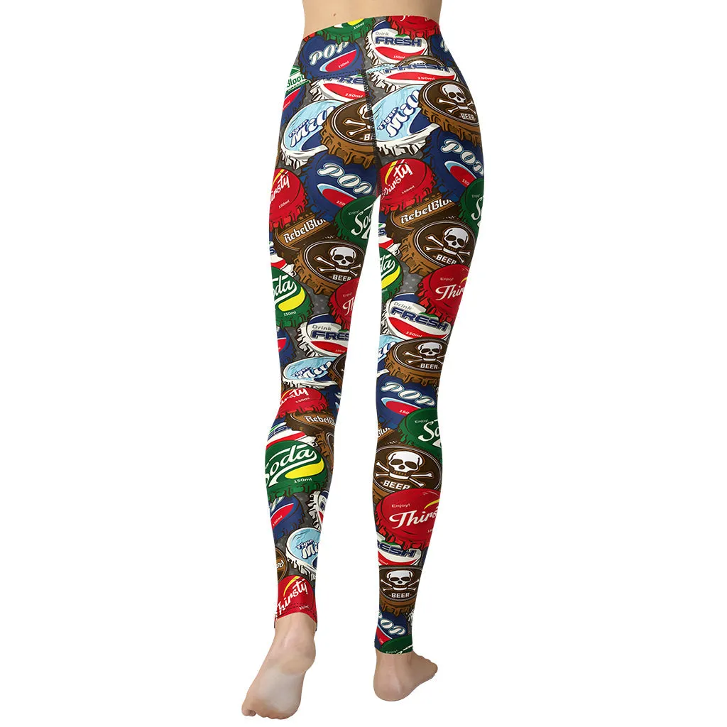 Bottle Caps Yoga Leggings