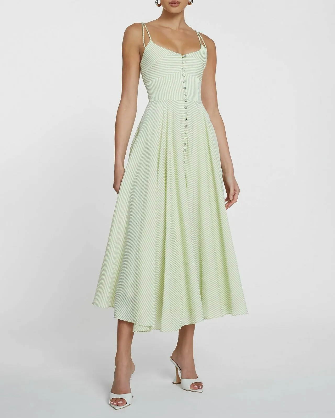 By Johnny Pistachio Stripe Dress