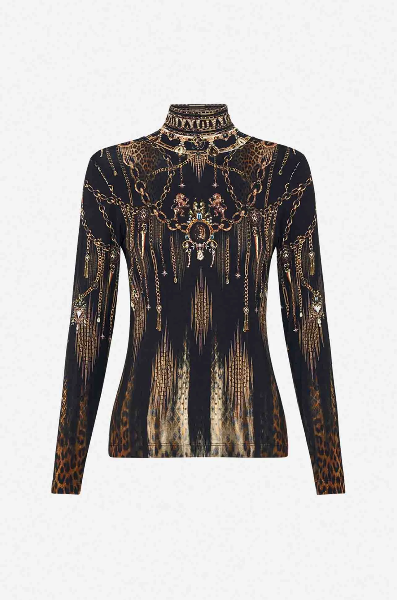 Camilla - Jungle Dreaming Jersey Turtleneck