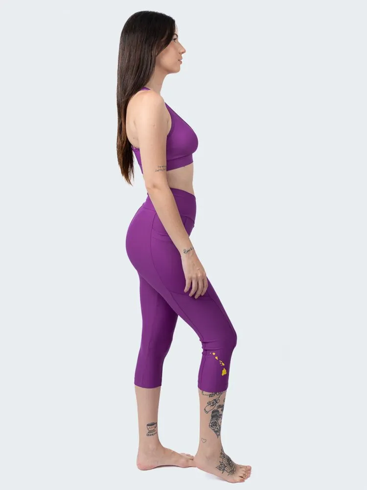 Capri Legging with Pockets - ORCHID