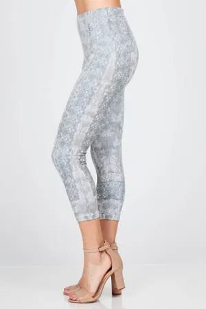 Capri/Short High Waist Crop Legging w/ Paisley Revival