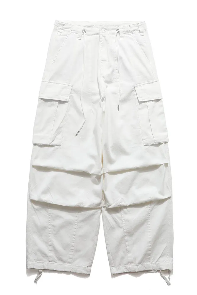 Cargo Pants with Straight In White