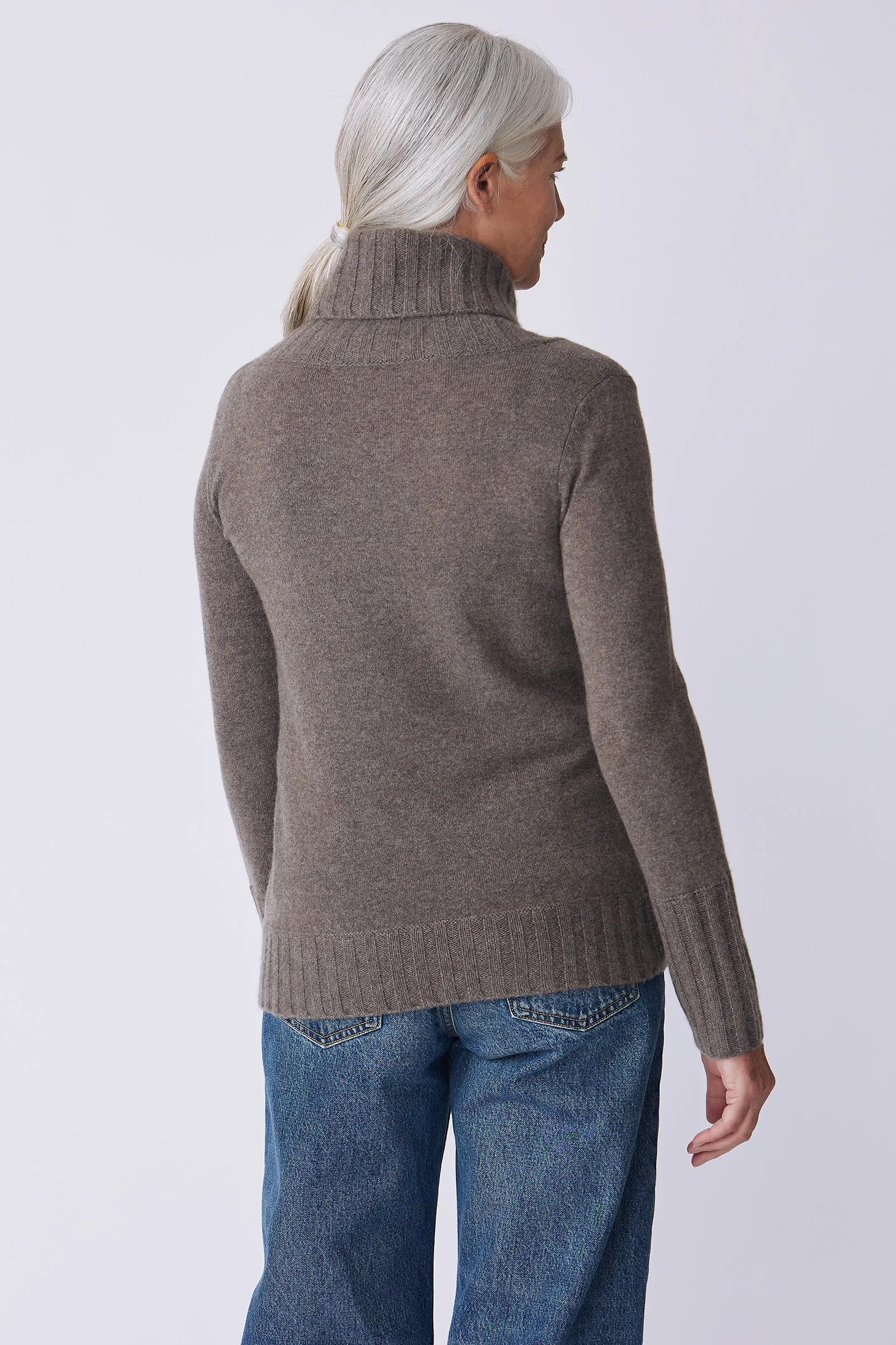 Cashmere Cowl T-Neck - Elk