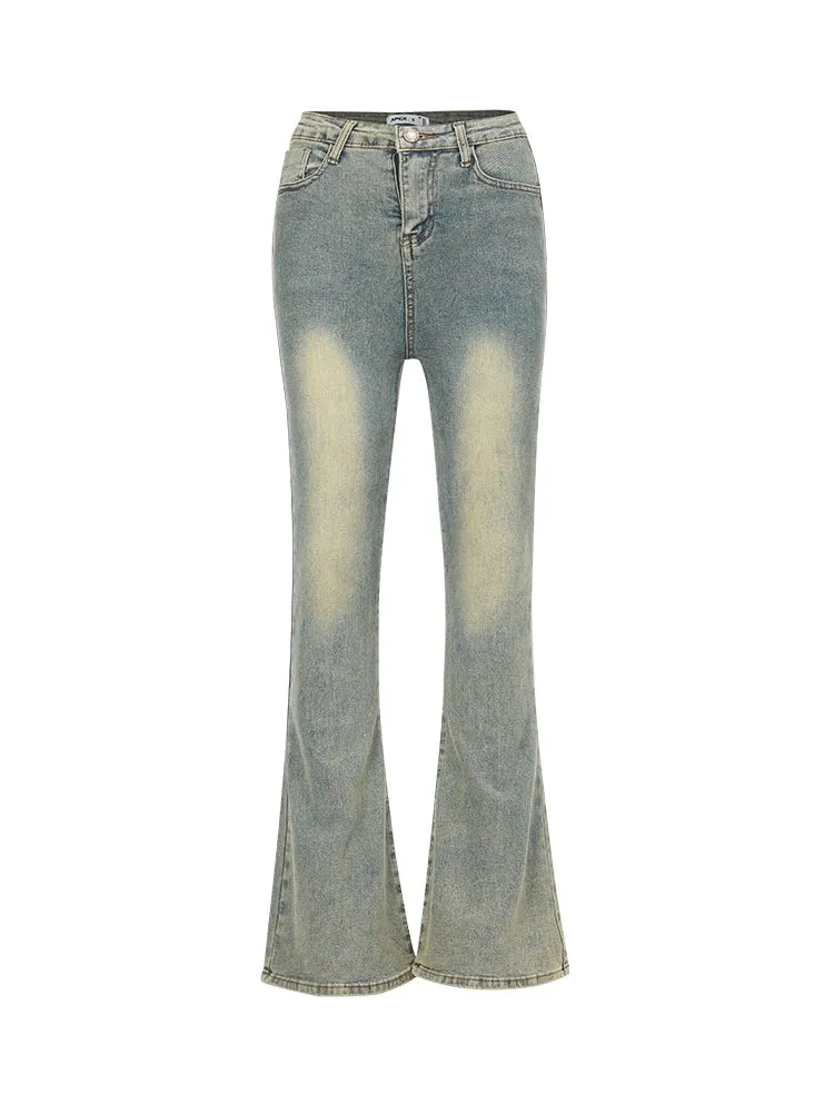 Casual Straight Flared Jeans Pants