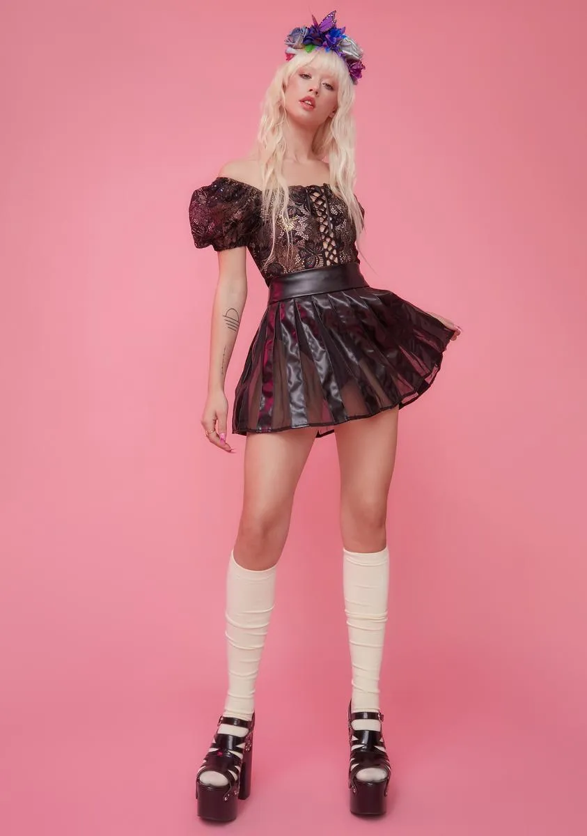 Chasing Moonlight Pleated Mini Skirt