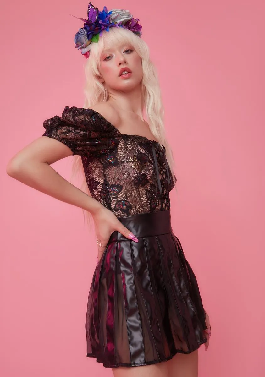Chasing Moonlight Pleated Mini Skirt