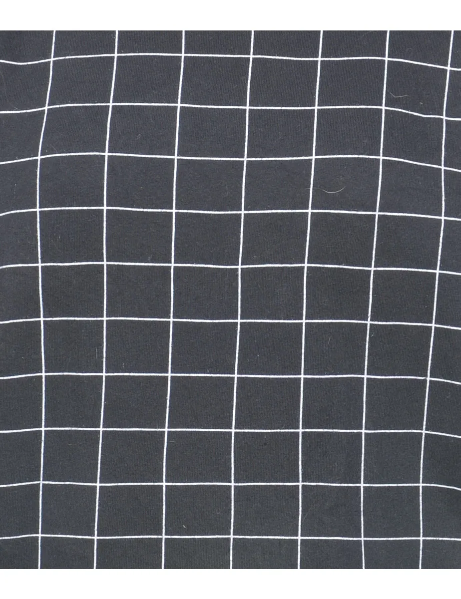 Checked Printed Sweatshirt - S