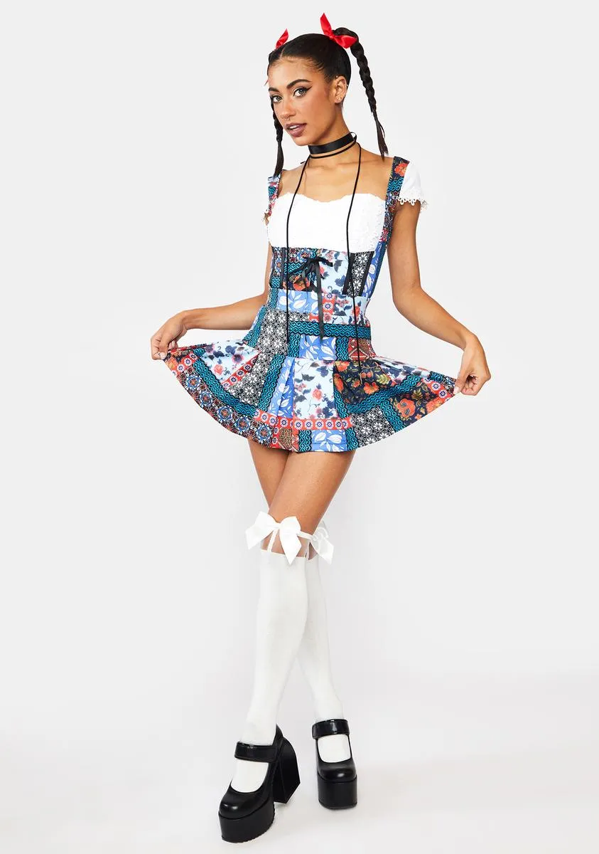 Cheers To That Patchwork Mini Skirt
