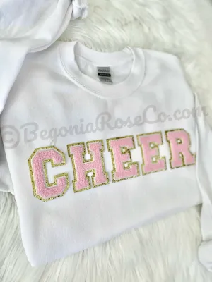 Chenille CHEER Patch Crewneck Sweatshirt