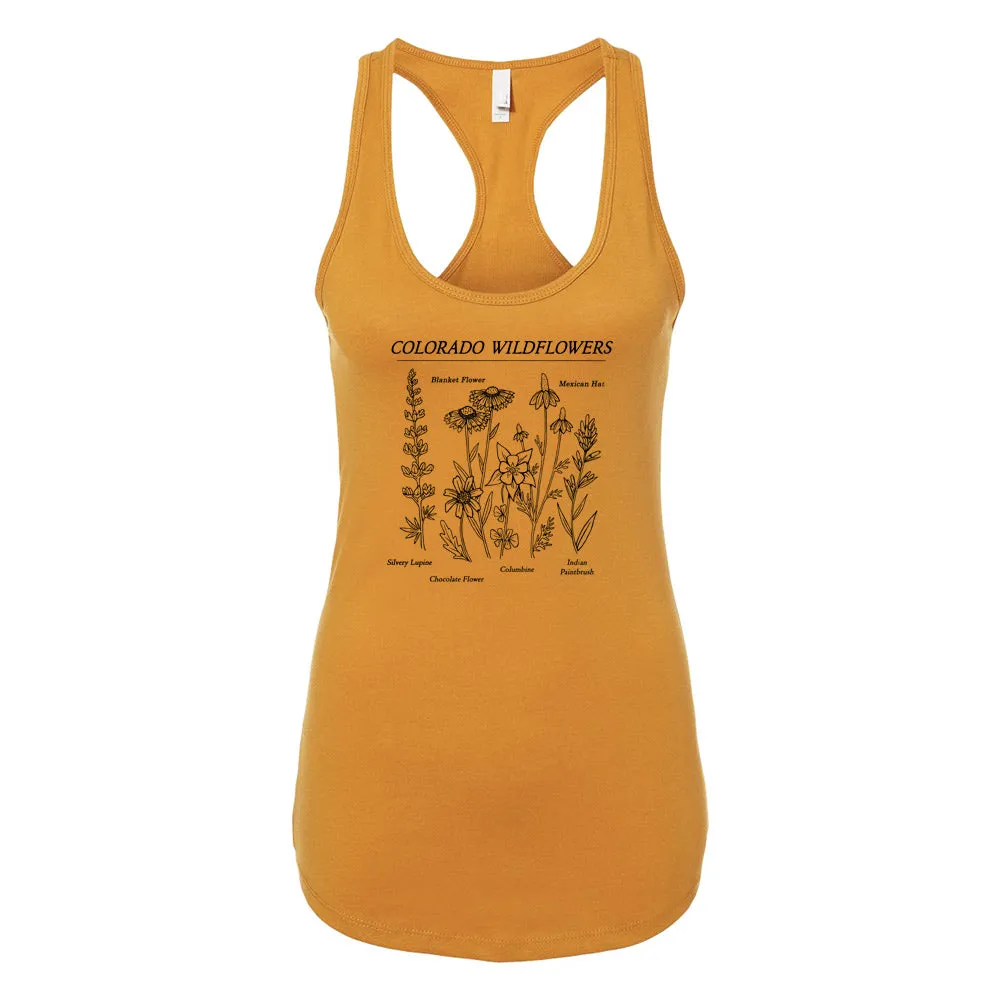 Colorado Wildflowers Tank Top - Mustard