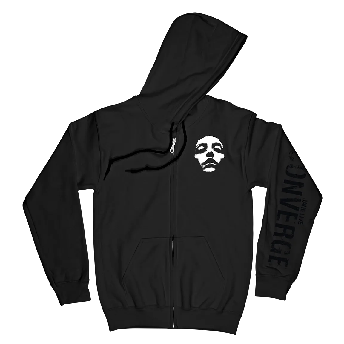 Converge "Jane Live" Black Zip Up Hooded Sweatshirt