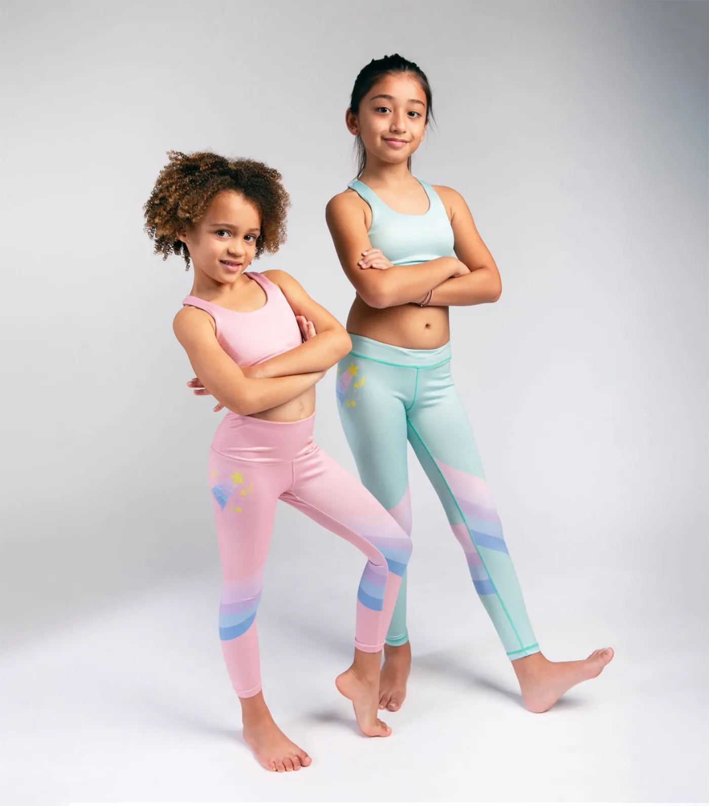 Coral Shooting Star Leggings - Confidence