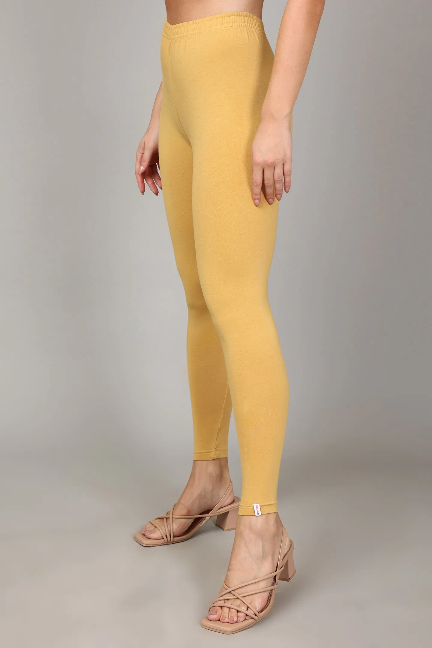 COTTON ANKLE LEGGINGS - SKIN