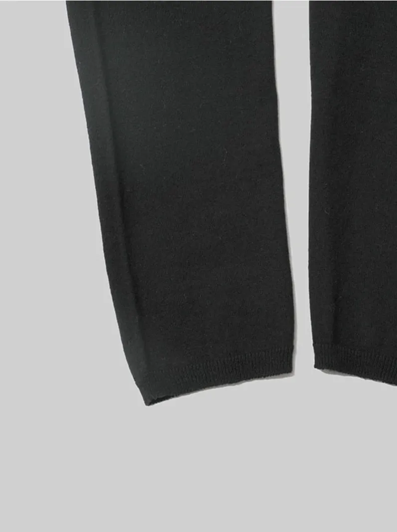 Cotton Cashmere Leggings - Black