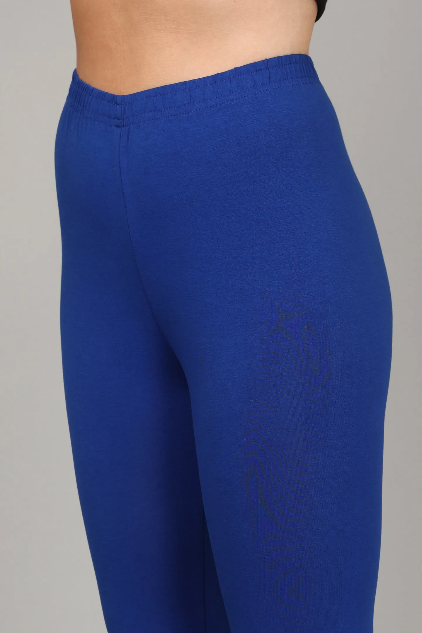 COTTON CHURIDAR LEGGINGS - ROYAL BLUE