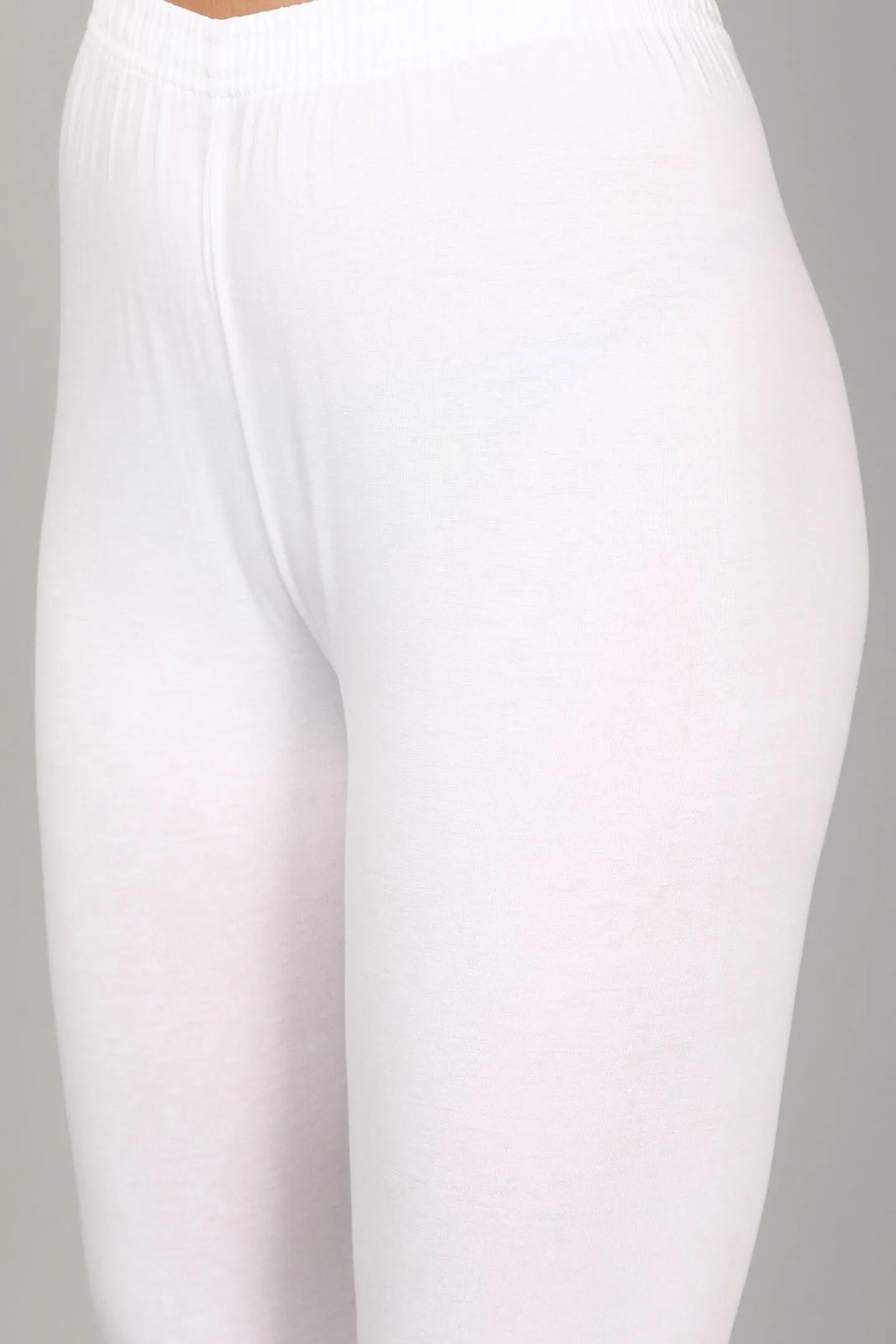COTTON CHURIDAR LEGGINGS - WHITE