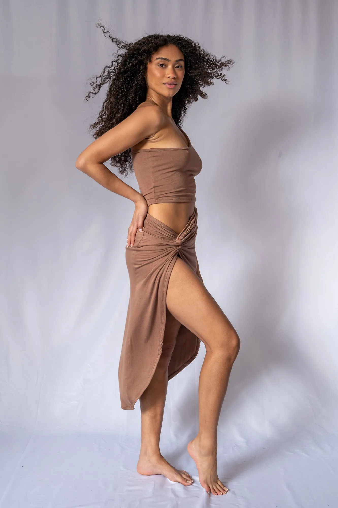 Courtney One Shoulder and Skirt Two Piece Set