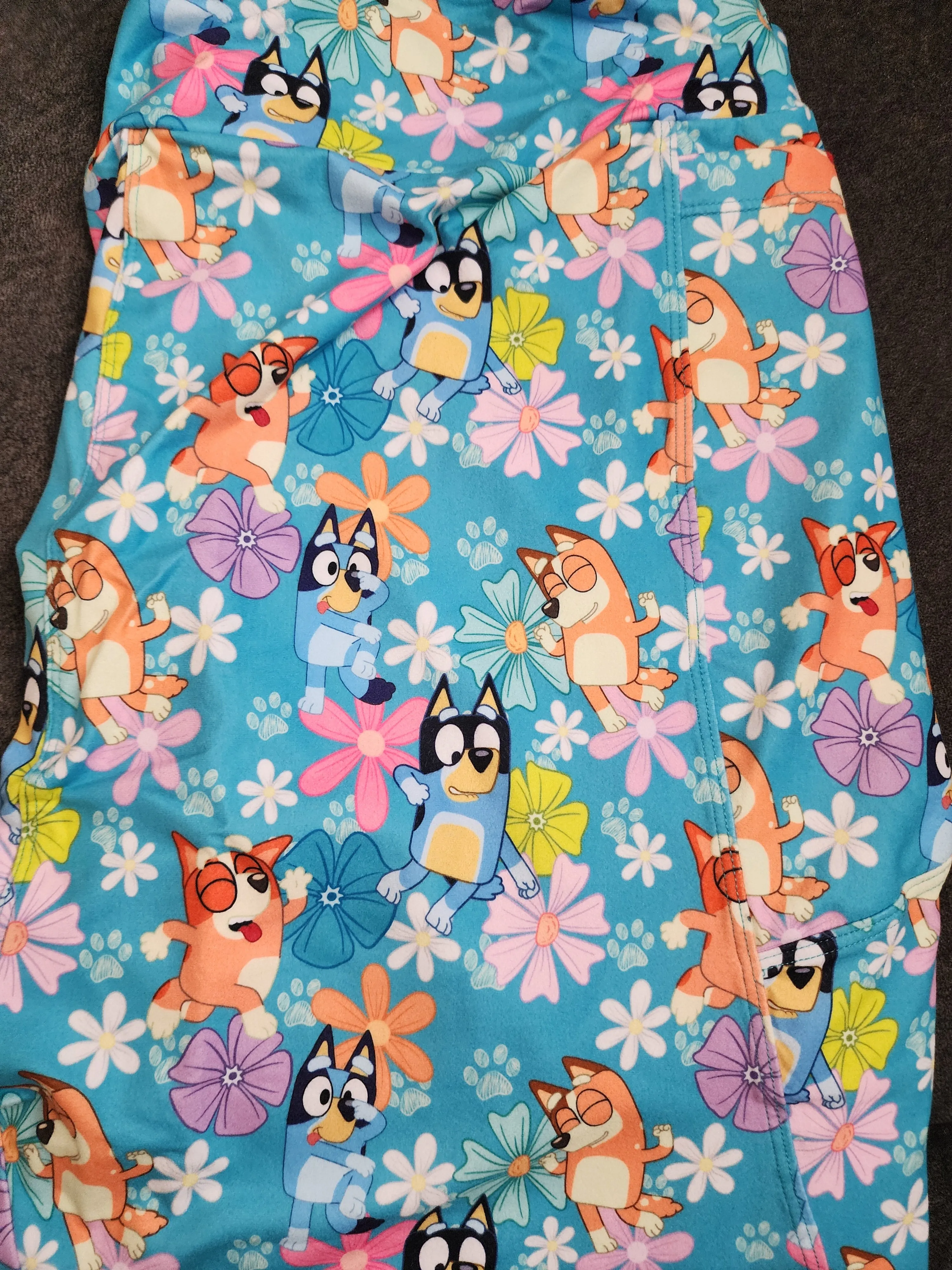 *CP Bluey, Bingo, Mum and Dad Flower Leggings
