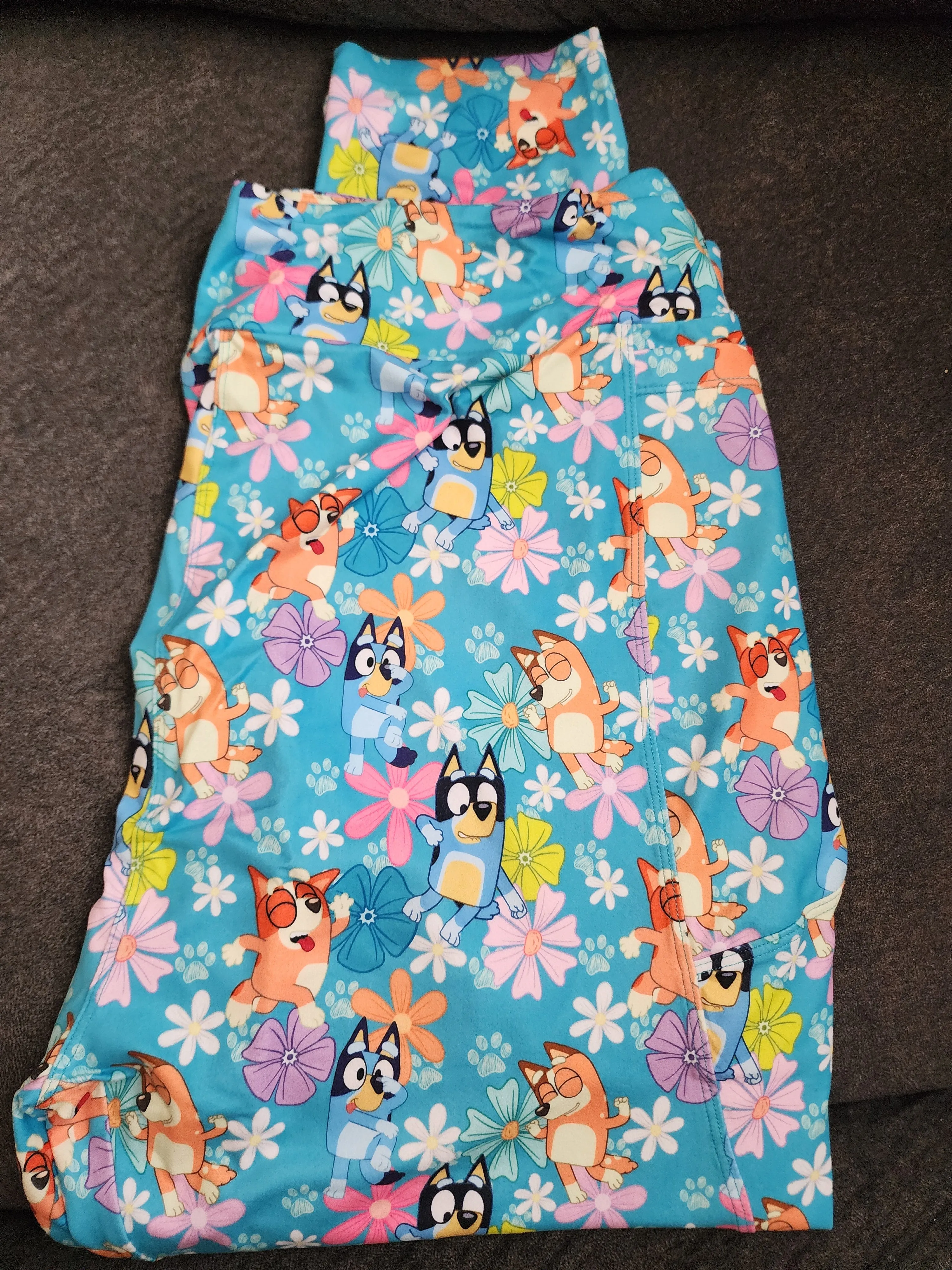 *CP Bluey, Bingo, Mum and Dad Flower Leggings