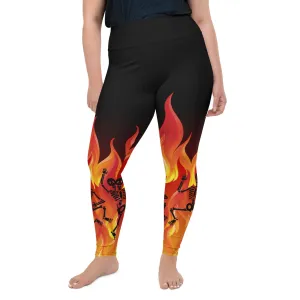 Crimson Inferno Plus Size Leggings
