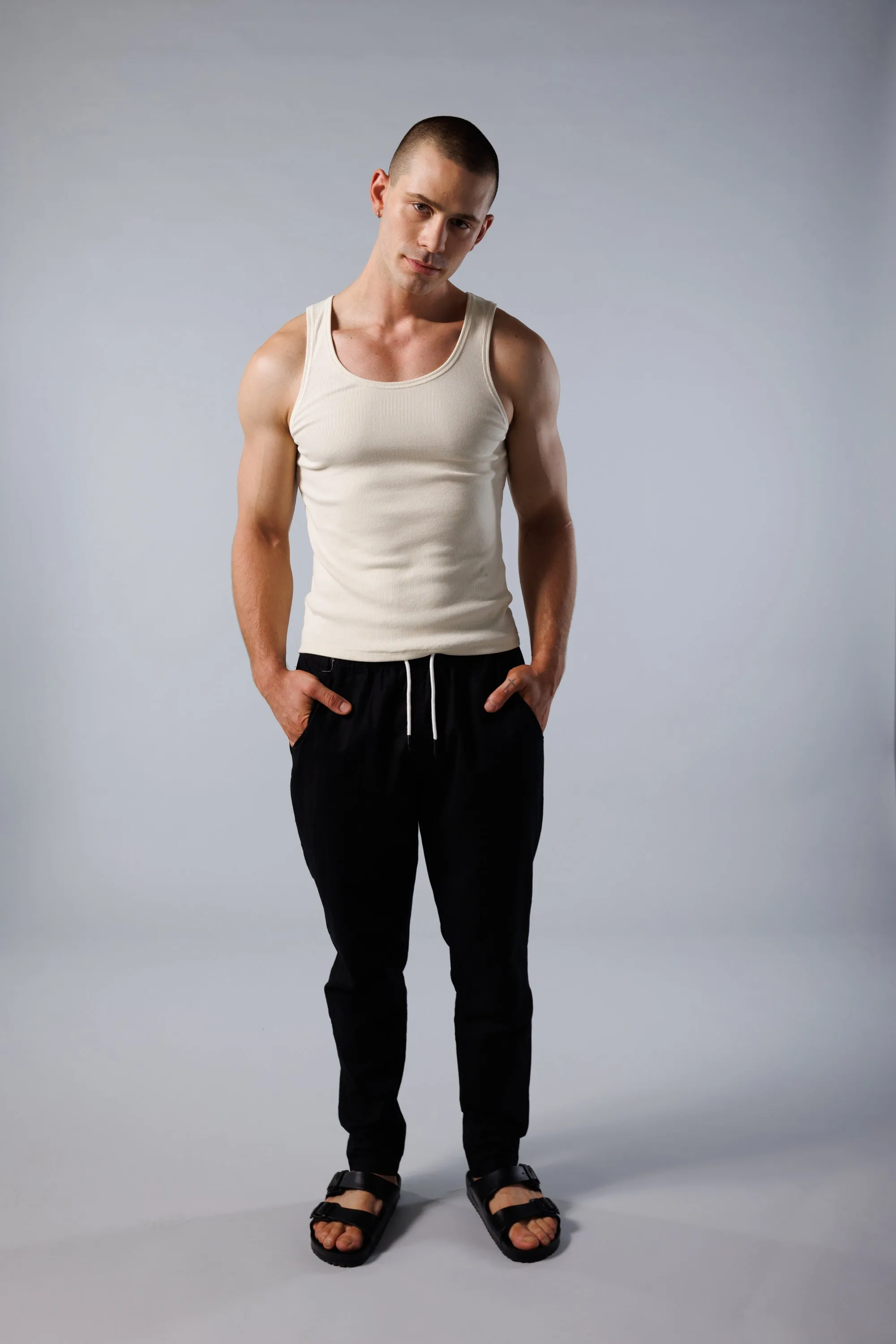 Crop Tank - Beige