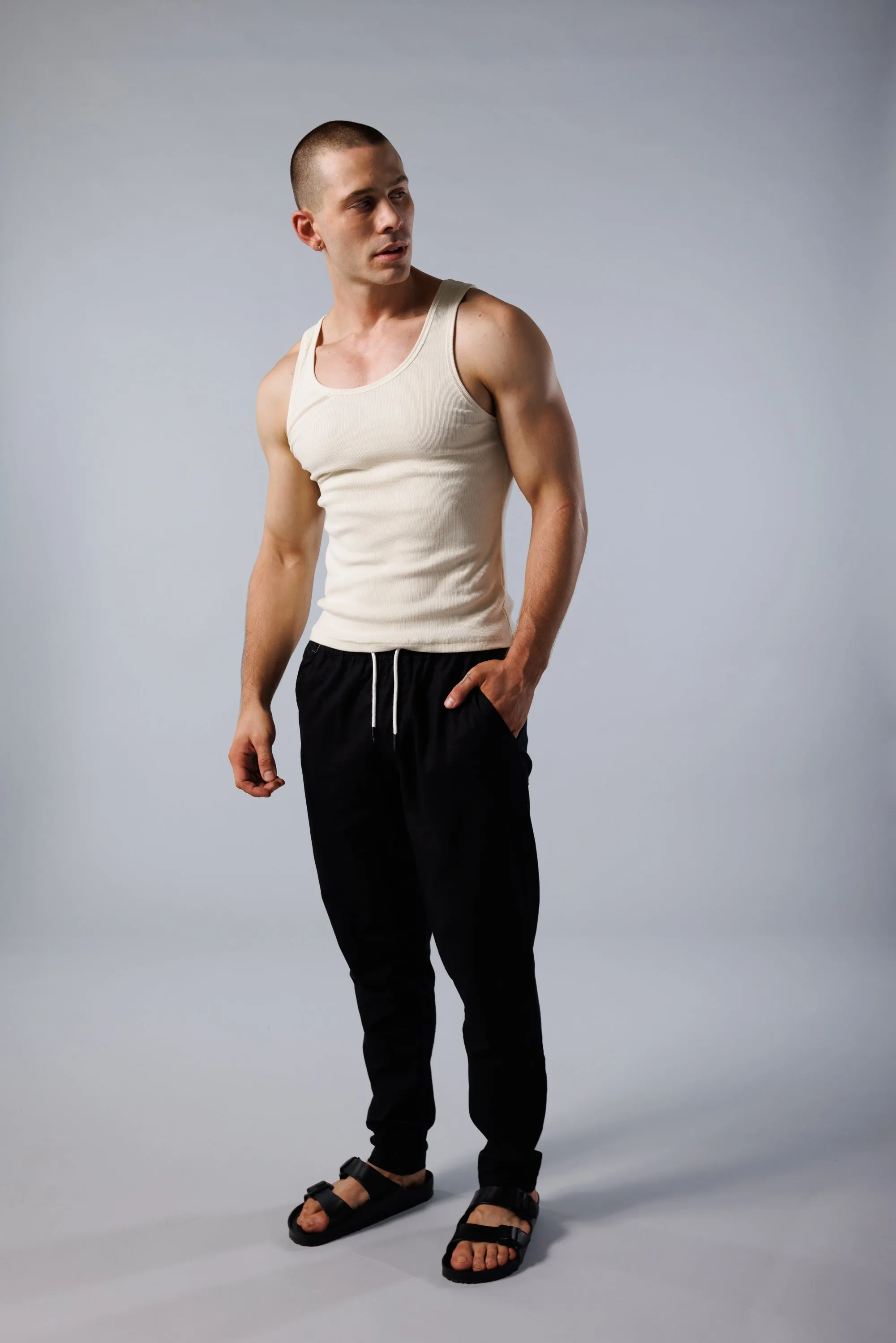 Crop Tank - Beige