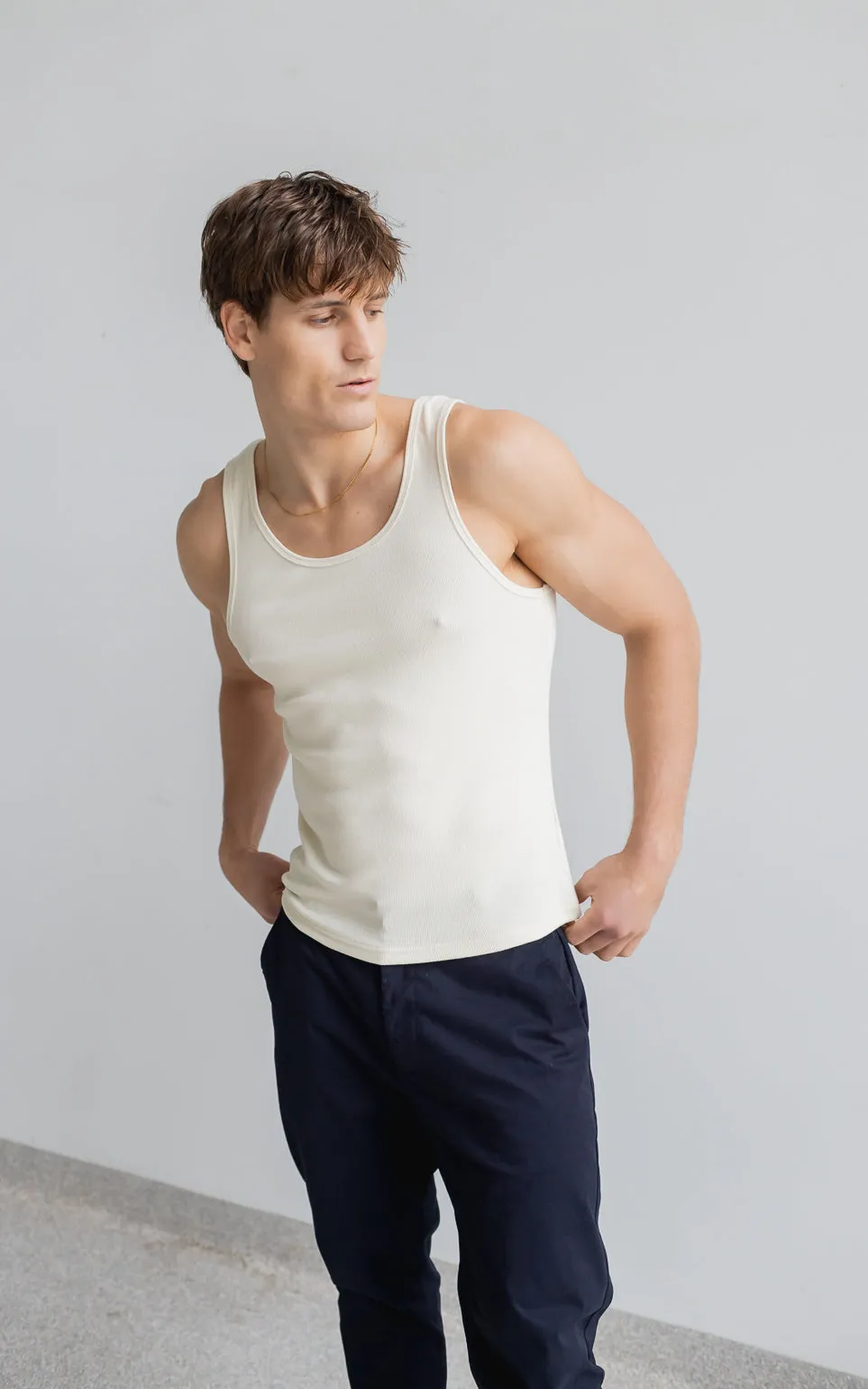 Crop Tank - Beige