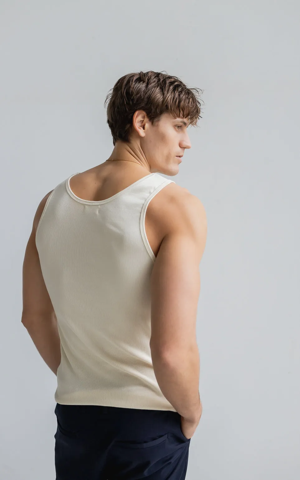 Crop Tank - Beige