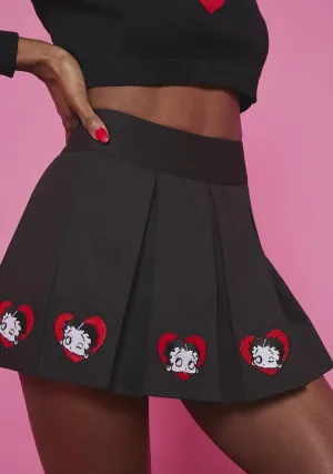 Cute As A Button Pleated Skirt