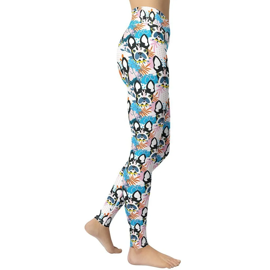 Cute Puppy Print Yoga Leggings