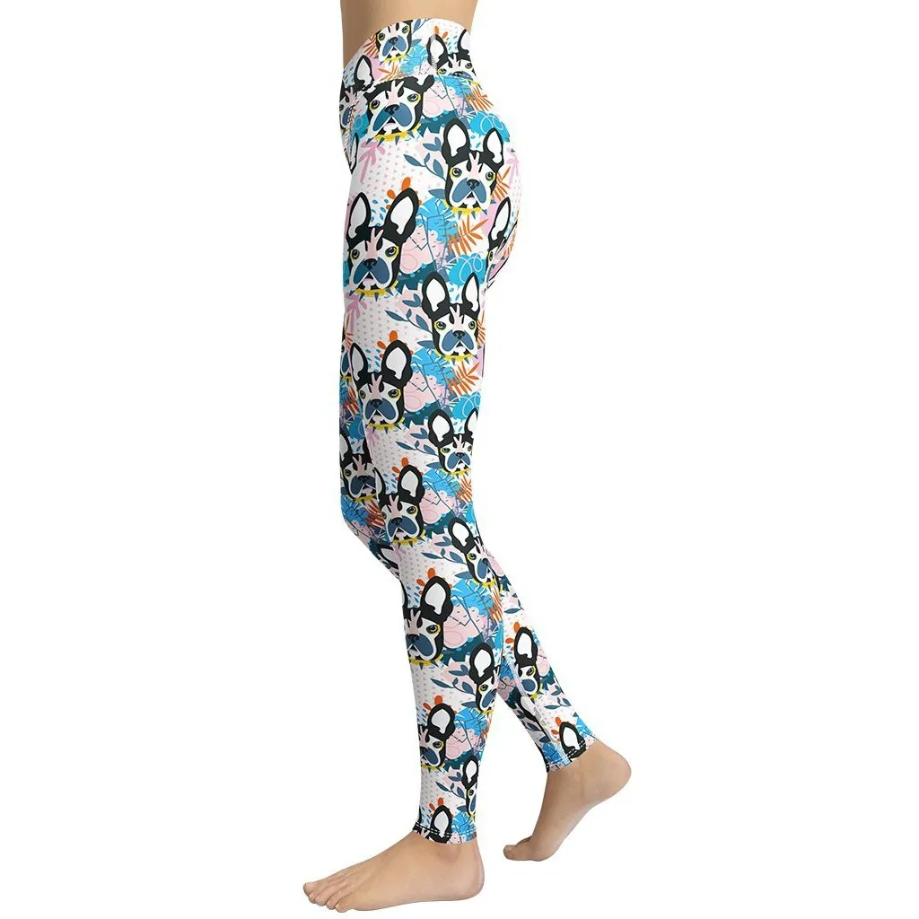 Cute Puppy Print Yoga Leggings