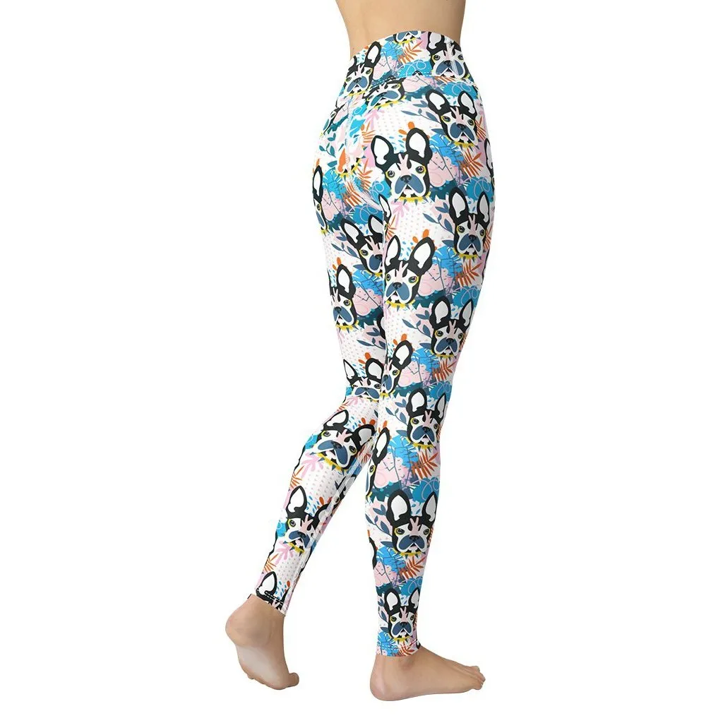 Cute Puppy Print Yoga Leggings