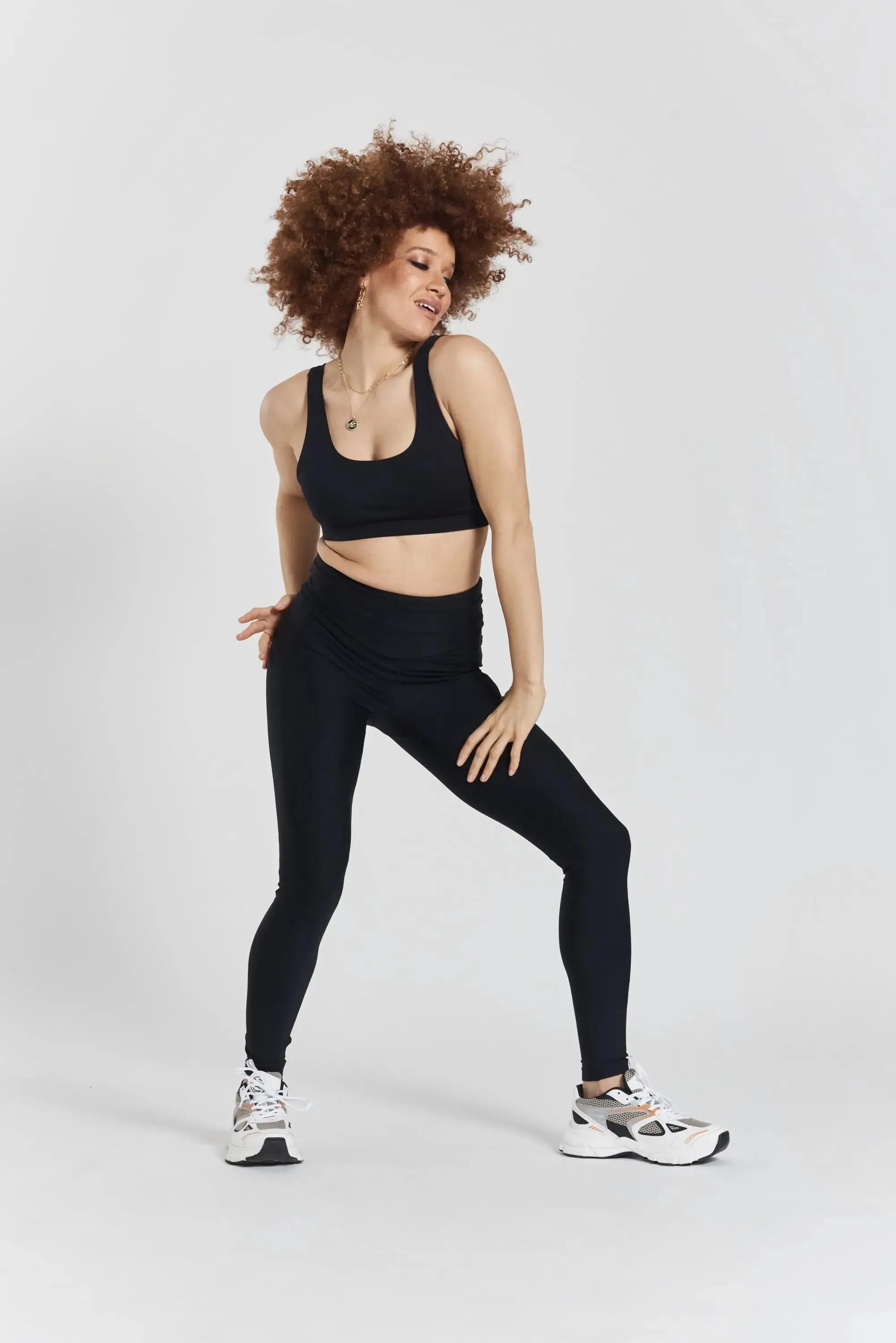 Cycad Recycled-Fabric Performance Leggings - Volcanic Black