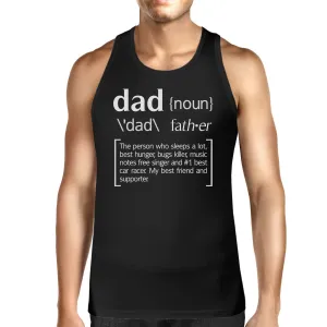 Dad Noun Mens Black Sleeveless Tee Funny Birthday Gifts For Dad