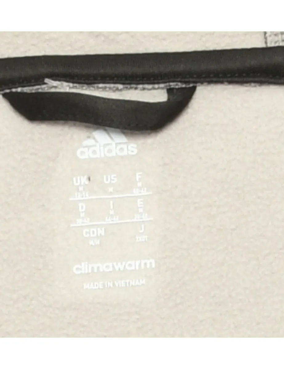 Dark Grey Adidas Printed Hoodie - M