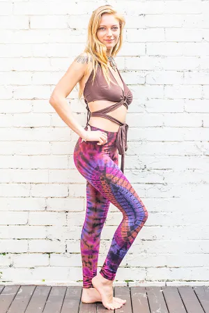 Dark Purple-Curry Mandala Tie Dye Leggings