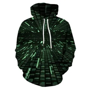 Dizziness Sweatshirts men Technology Hooded Casual Metal Hoodie Print Black 3d Printed