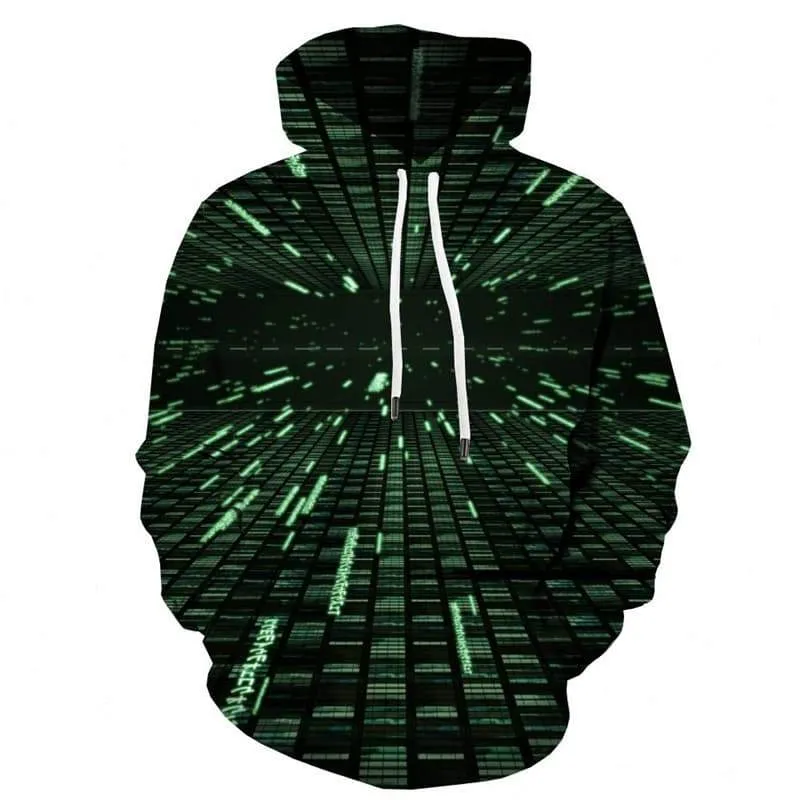 Dizziness Sweatshirts men Technology Hooded Casual Metal Hoodie Print Black 3d Printed