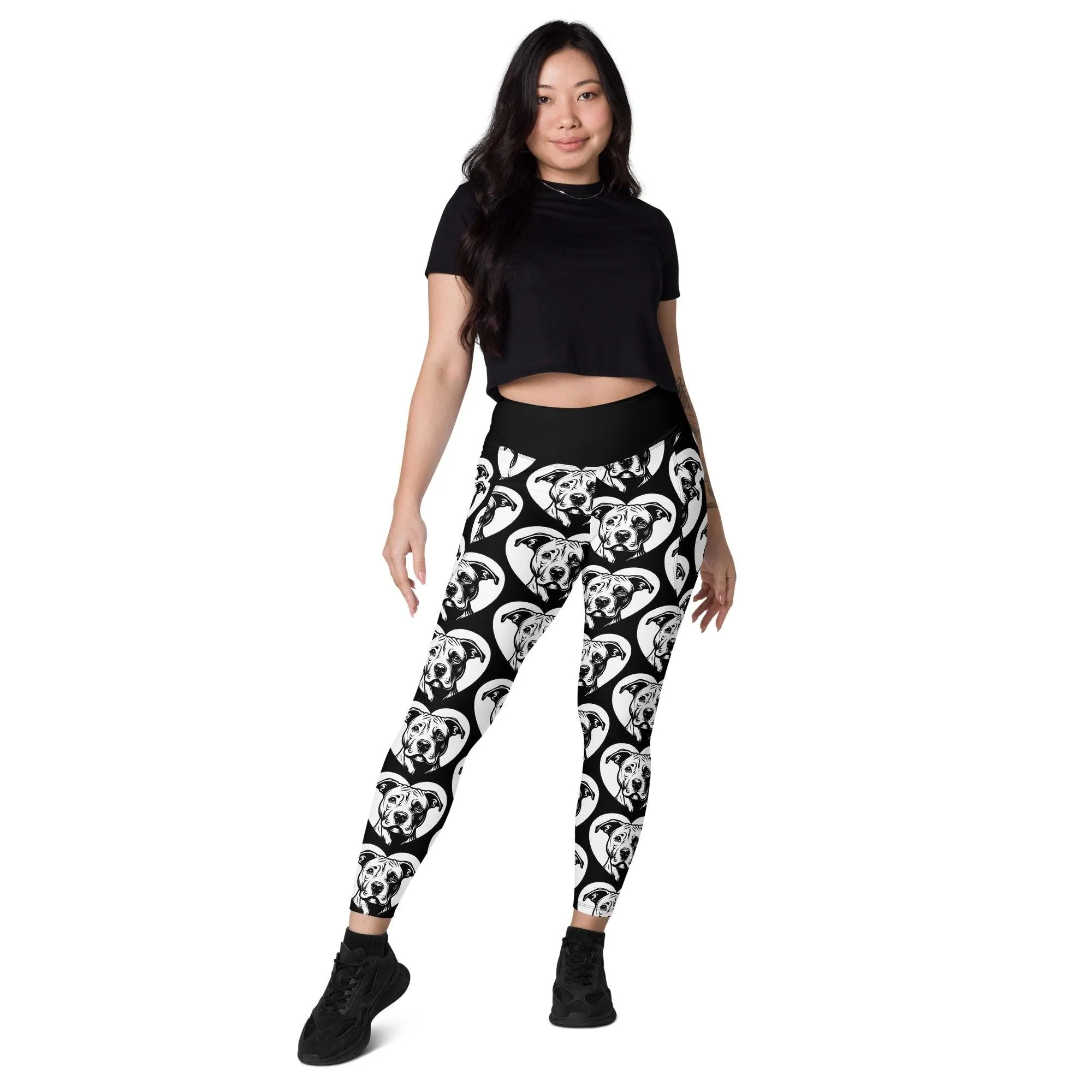 DOG BREED LEGGINGS with pockets - AMERICAN PITBULL - HERTTAHOUND