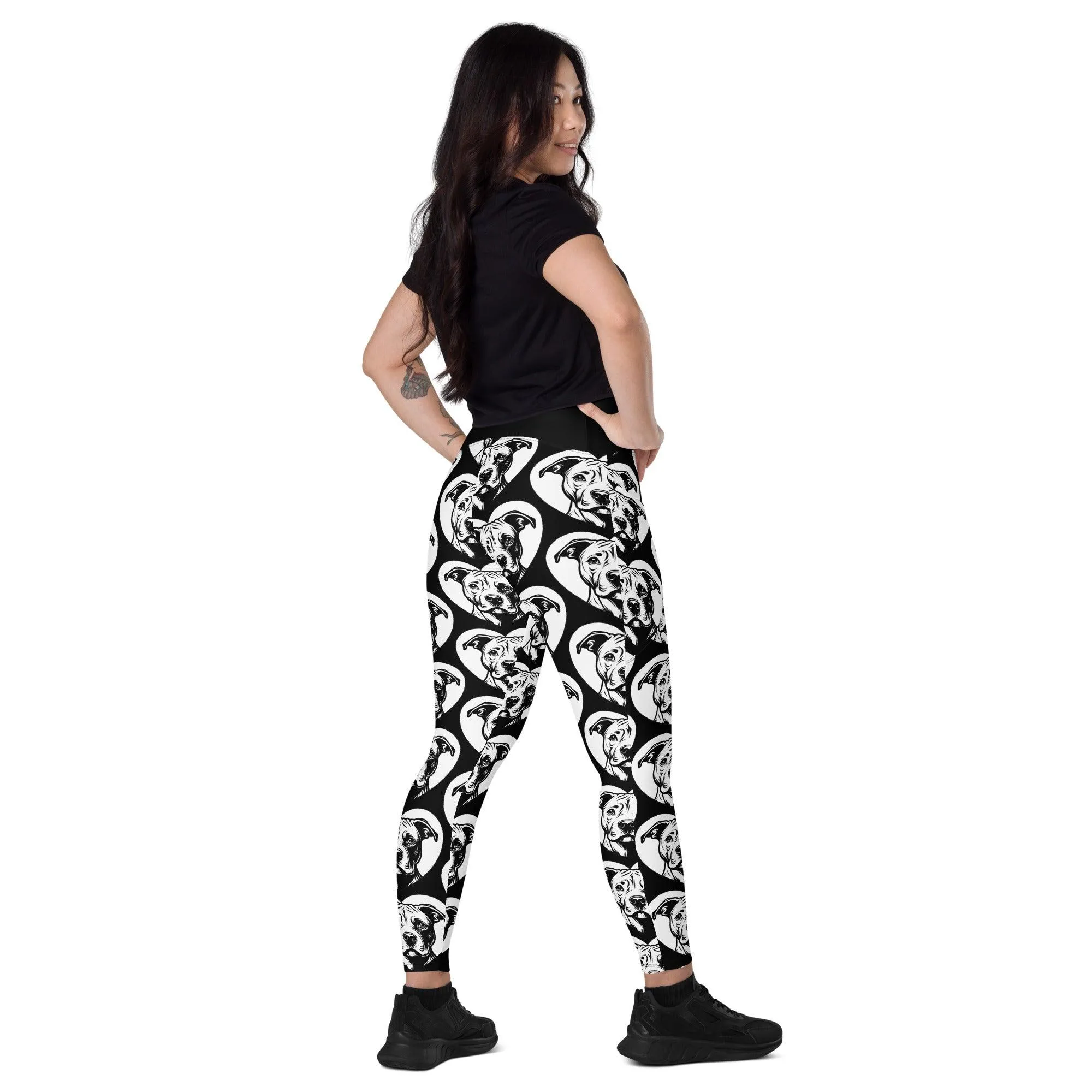 DOG BREED LEGGINGS with pockets - AMERICAN PITBULL - HERTTAHOUND