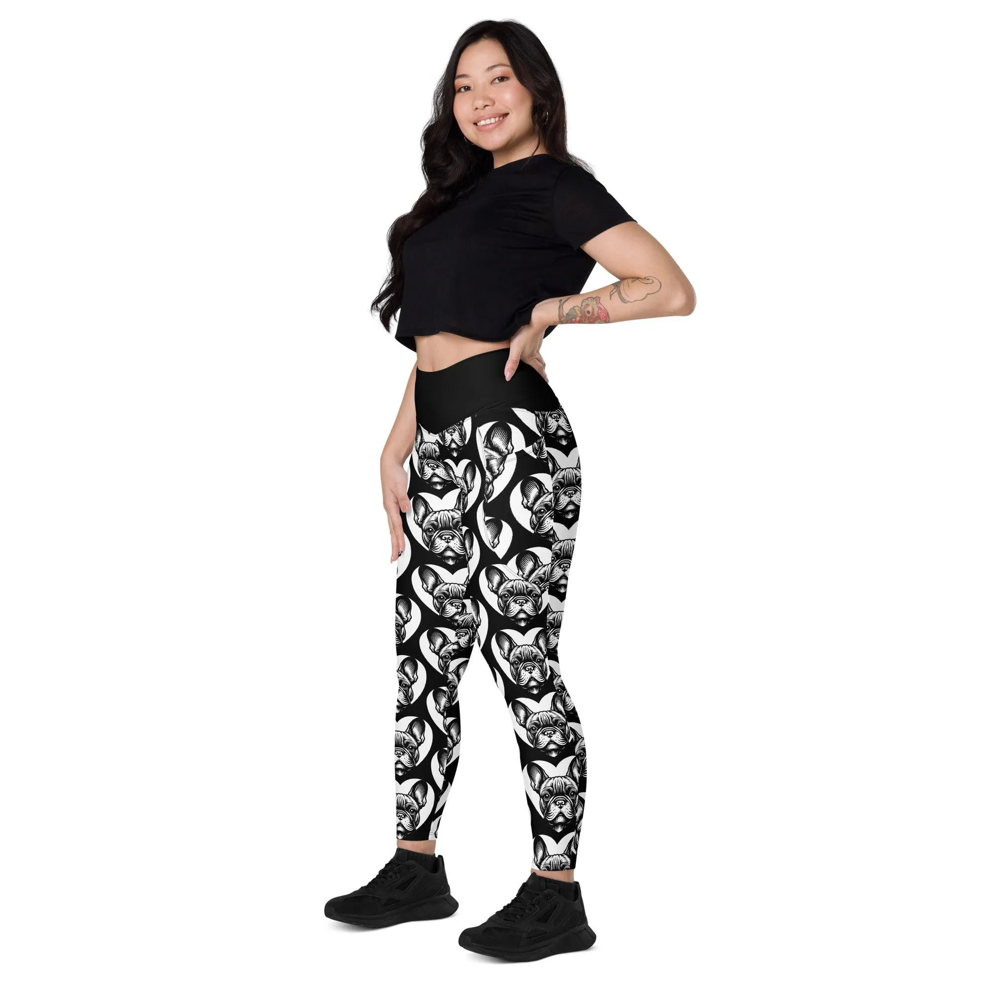 DOG BREED LEGGINGS with pockets - FRENCH BULLDOG - HERTTAHOUND