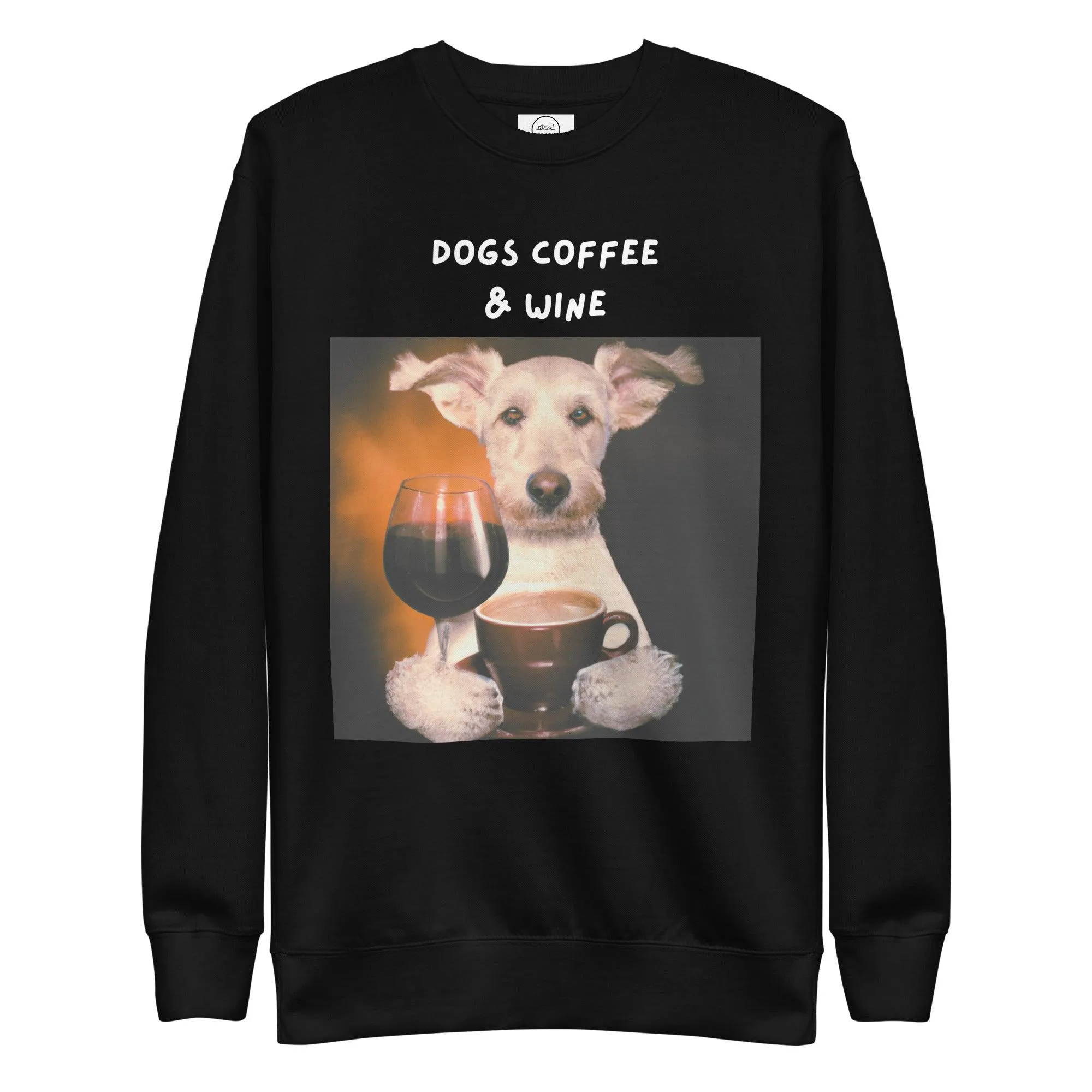 Dogs, Coffee & Wine Lover Premium Cotton Sweatshirt