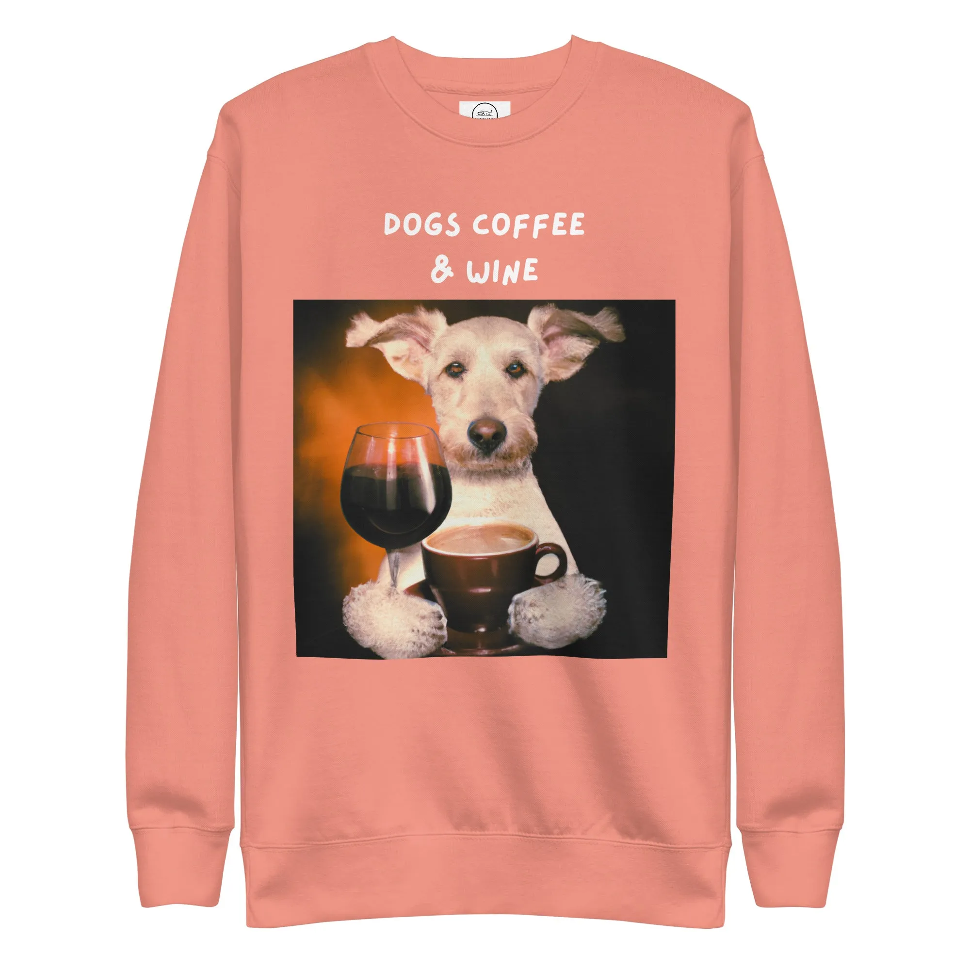 Dogs, Coffee & Wine Lover Premium Cotton Sweatshirt