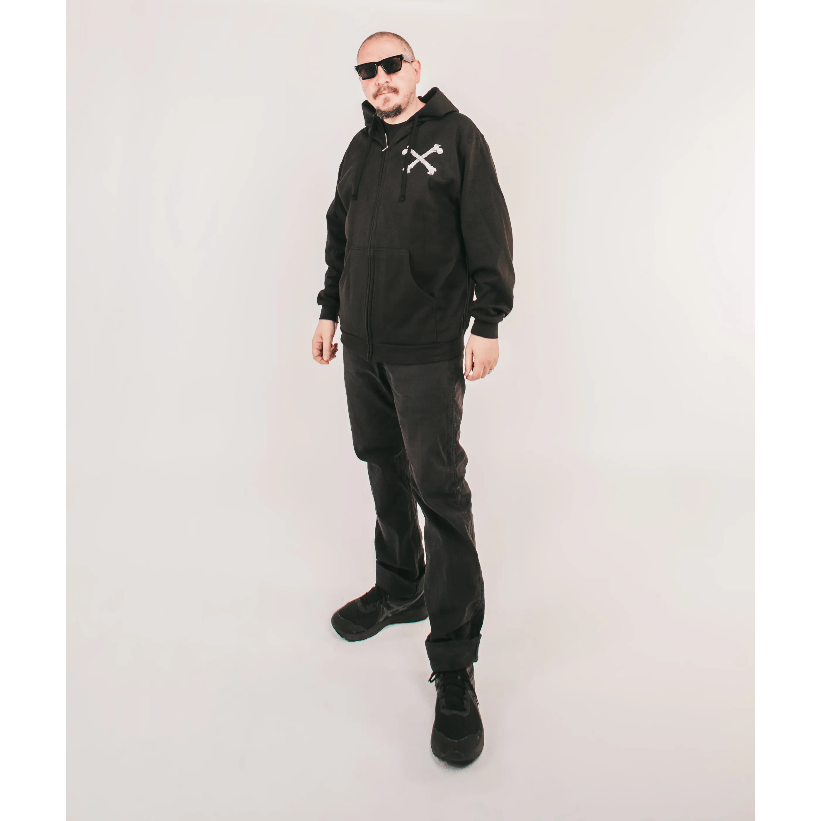 Dylan Garrett Smith "Mace" Black Zip-Up Sweatshirt
